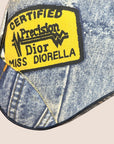 CHRISTIAN D1OR 2001 "MISS D1ORELLA" DENIM CANVAS MINI SADDLE BAG