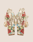 CHRISTIAN D1OR BEIGE D1ORISSIMO FLORAL EMBROIDERED MARY JANE PUMPS