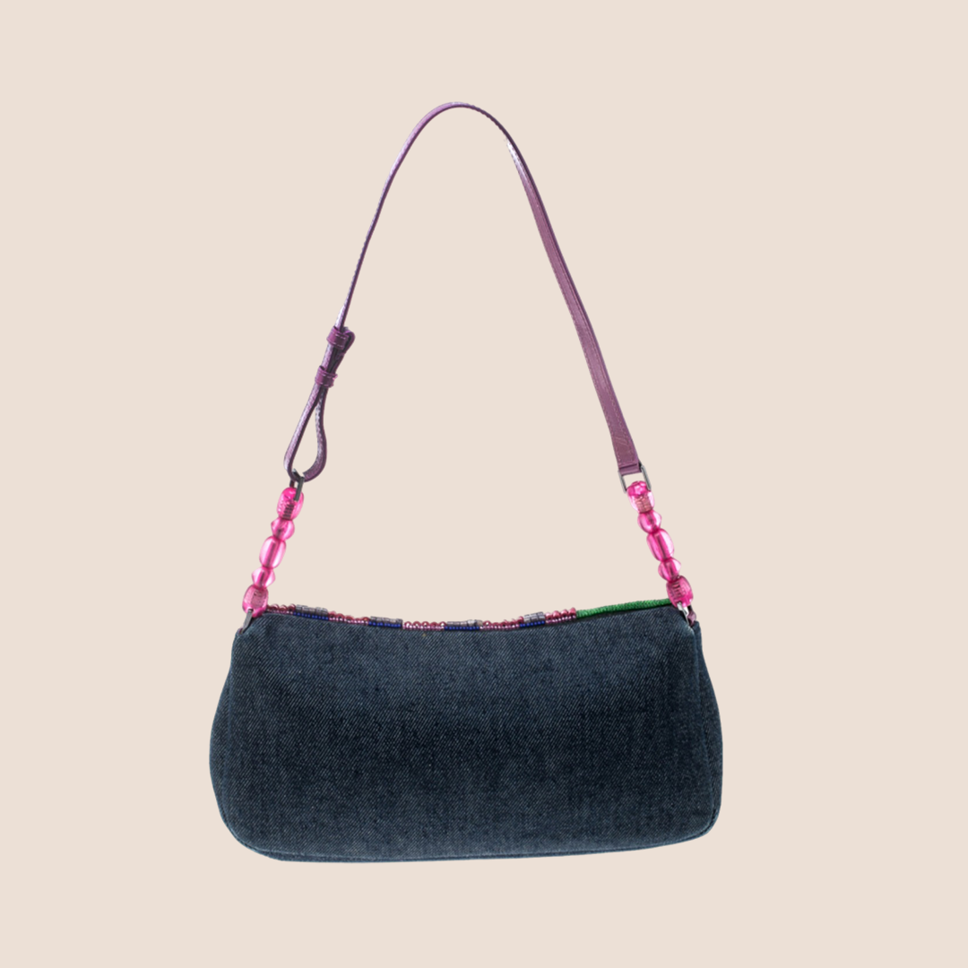CHRISTIAN D1OR BEADED MULTICOLOUR MALICE SHOULDER BAG