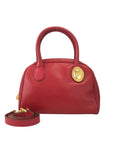 Christian D1OR CD Logo Two-way Handbag Shoulder bag Red Vintage spvfzk