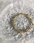 Christian D1OR CD Logo Motif Bracelet Gold Vintage zfejdh