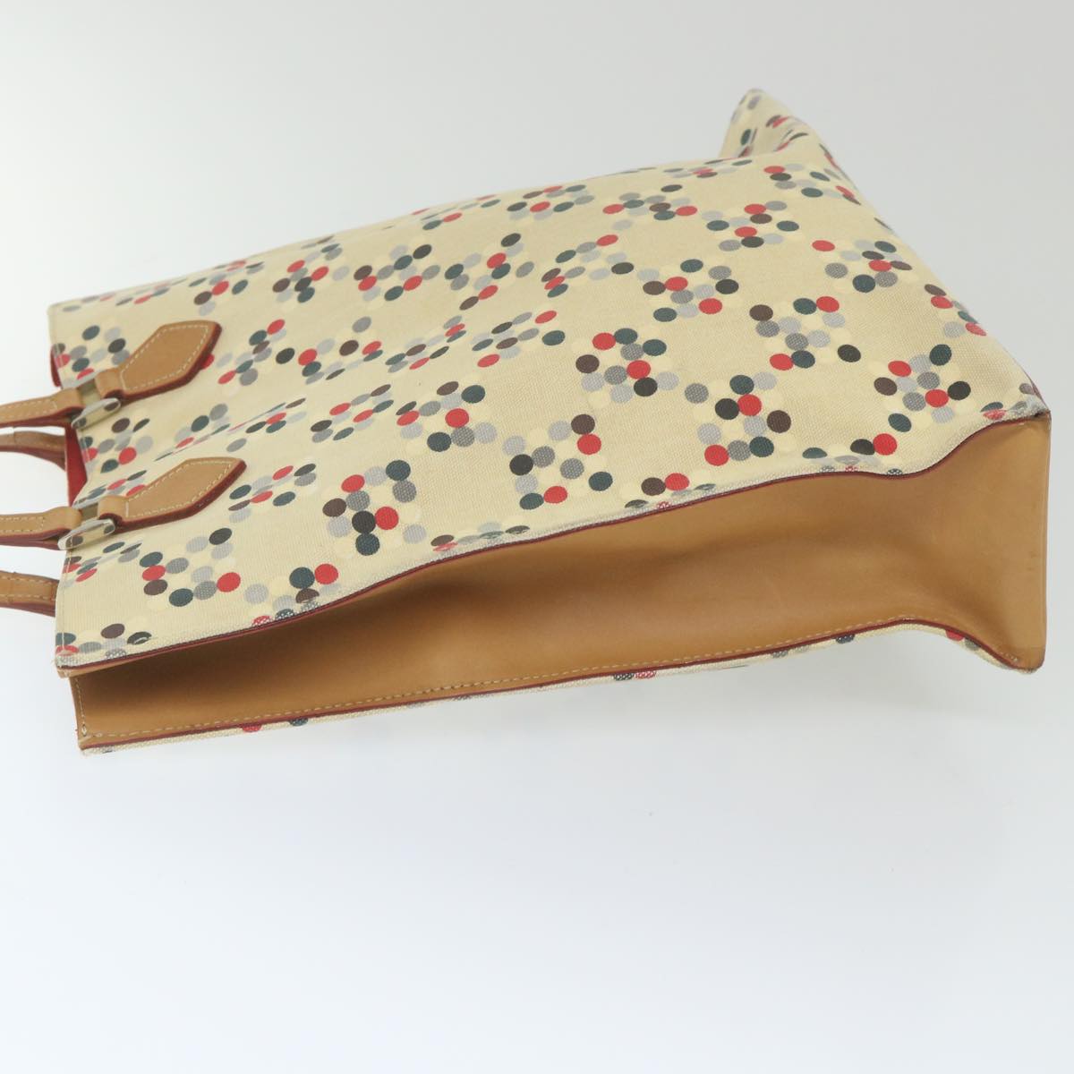 BBERRY Blue Label Tote Bag Canvas Beige Auth yb423