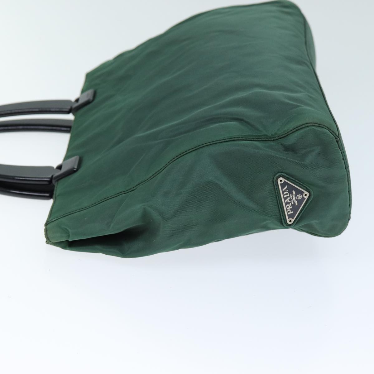 PRD Hand Bag Nylon Khaki Auth yb567