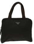 PRD Hand Bag Nylon Brown Auth yk11116