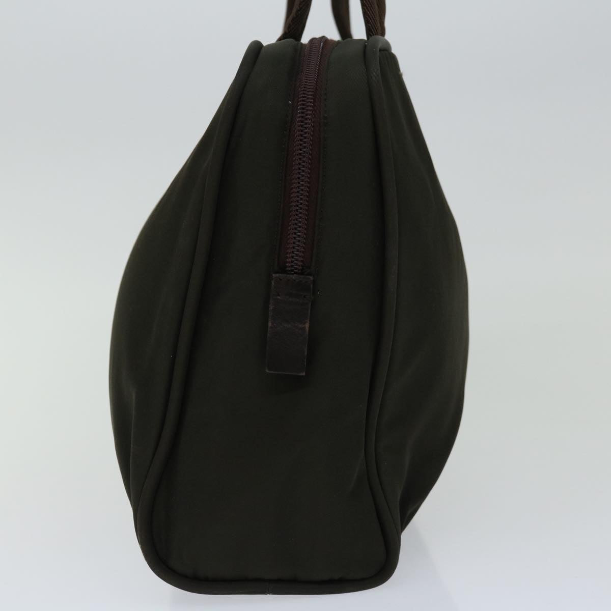 PRD Hand Bag Nylon Brown Auth yk11116