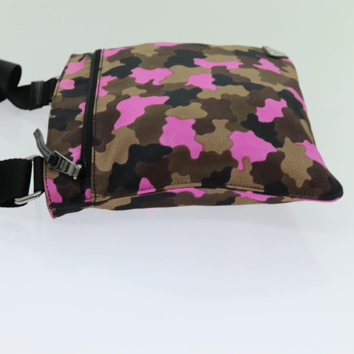 PRD Camouflage Shoulder Bag Nylon Pink VA0886 Auth yk11624