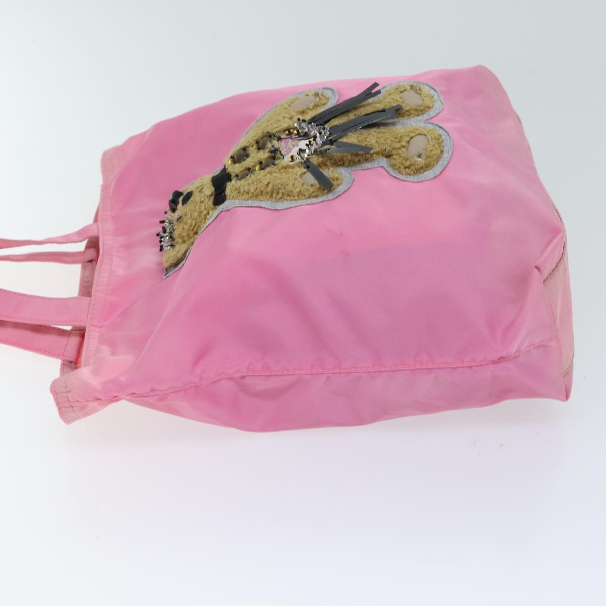 PRD Hand Bag Nylon Pink Auth yk11651