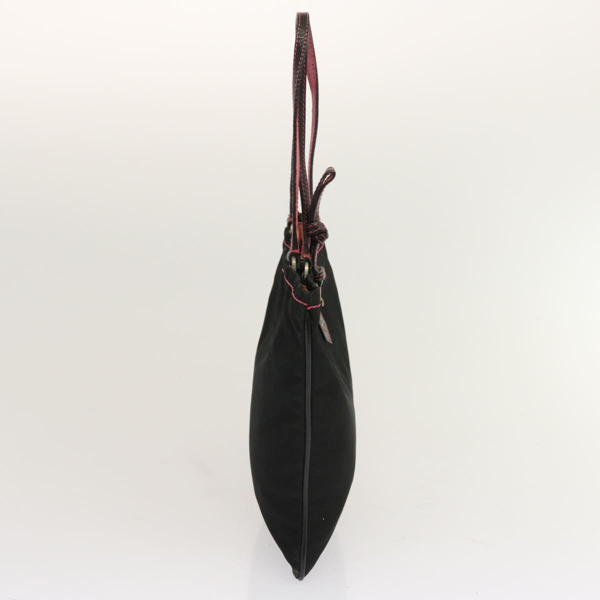 PRD Hand Bag Nylon Black Auth yk11921