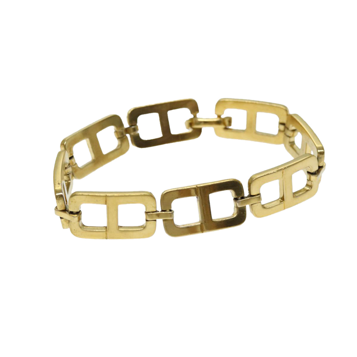CHRISTIAN D1OR Bracelet metal Gold Auth yk12330