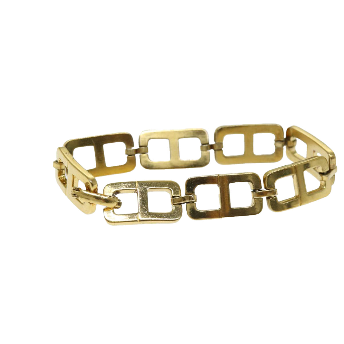 CHRISTIAN D1OR Bracelet metal Gold Auth yk12330