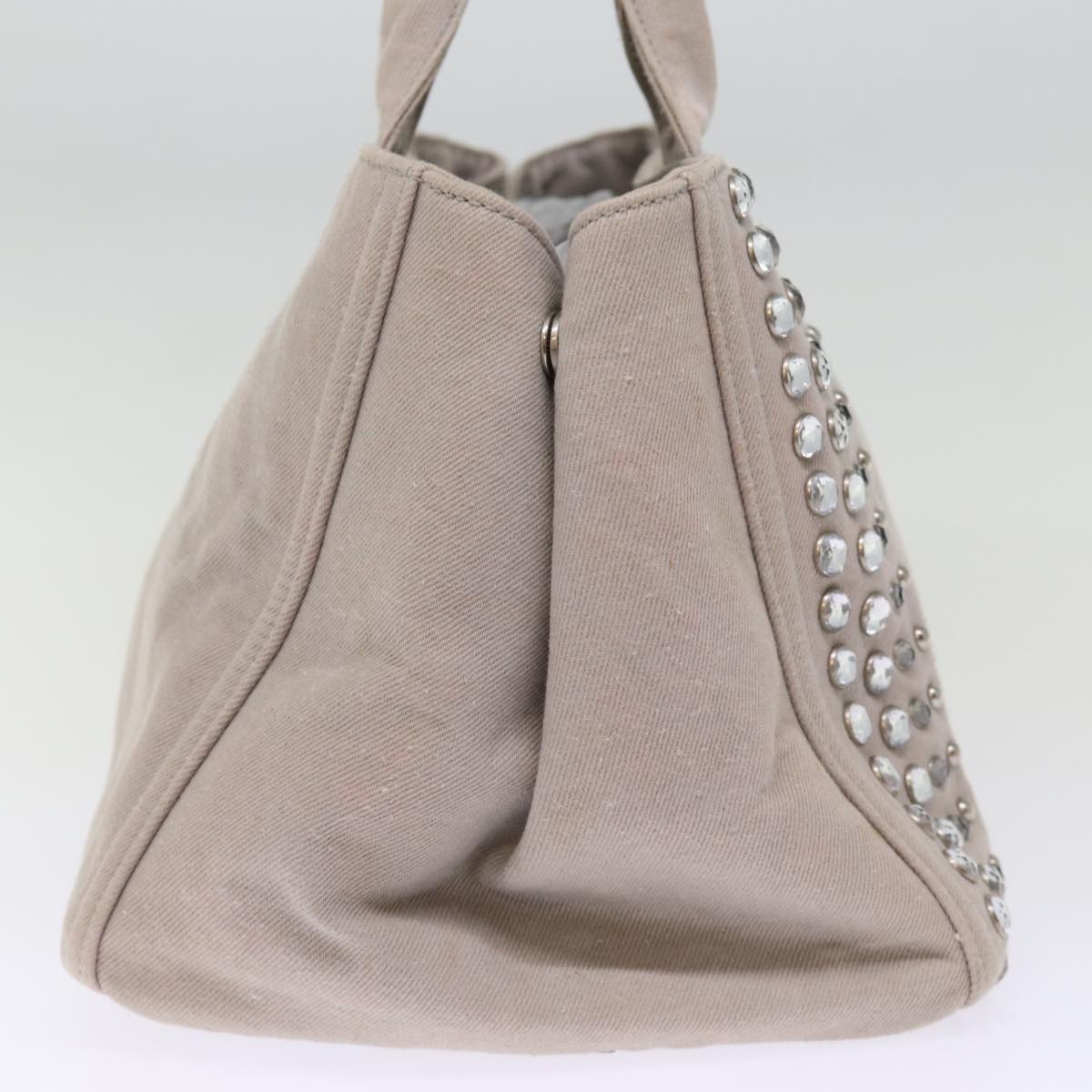 PRD Bijoux Canapa MM Hand Bag Canvas 2way Gray Auth yk12789