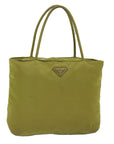 PRD Hand Bag Nylon Green Auth yk12813
