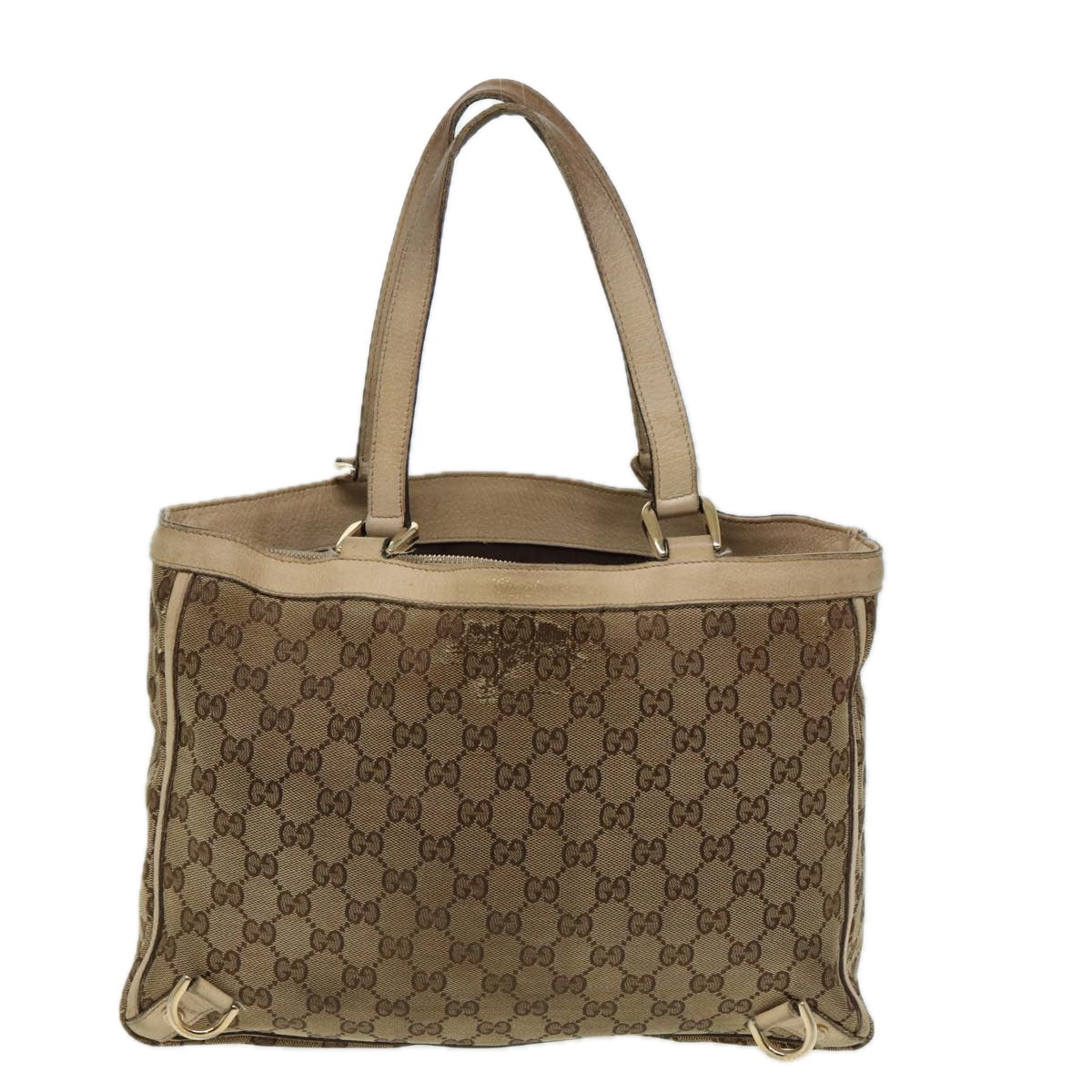 BURBERRY GCCI GG Canvas Tote Bag Nylon 2Set Beige White Auth yk13418