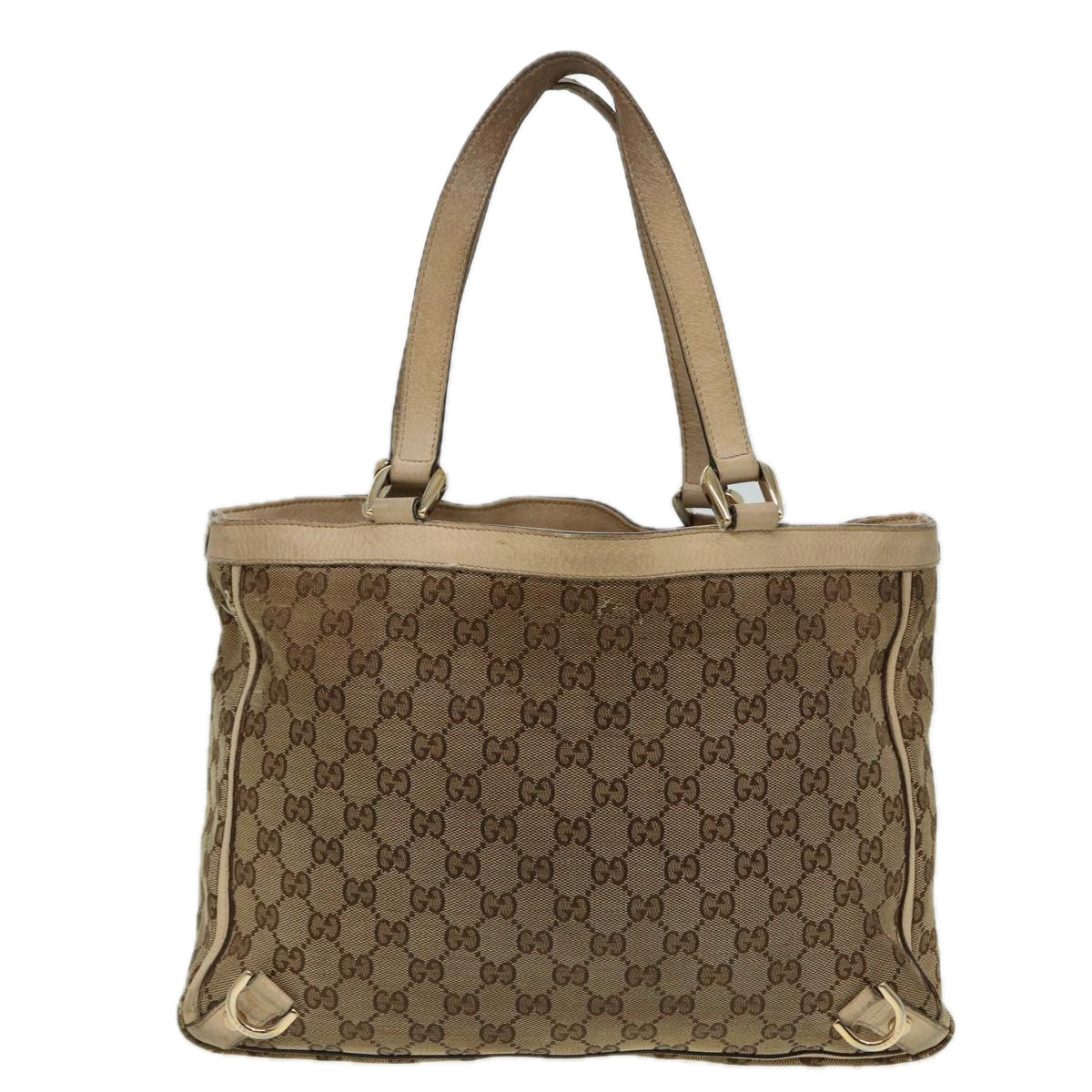 BURBERRY GCCI GG Canvas Tote Bag Nylon 2Set Beige White Auth yk13418