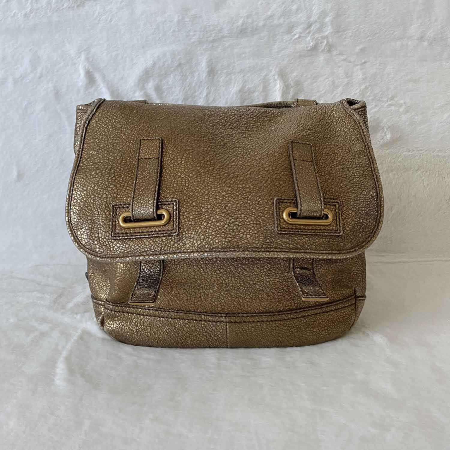 YSL Vintage Metallic Shoulder Bag