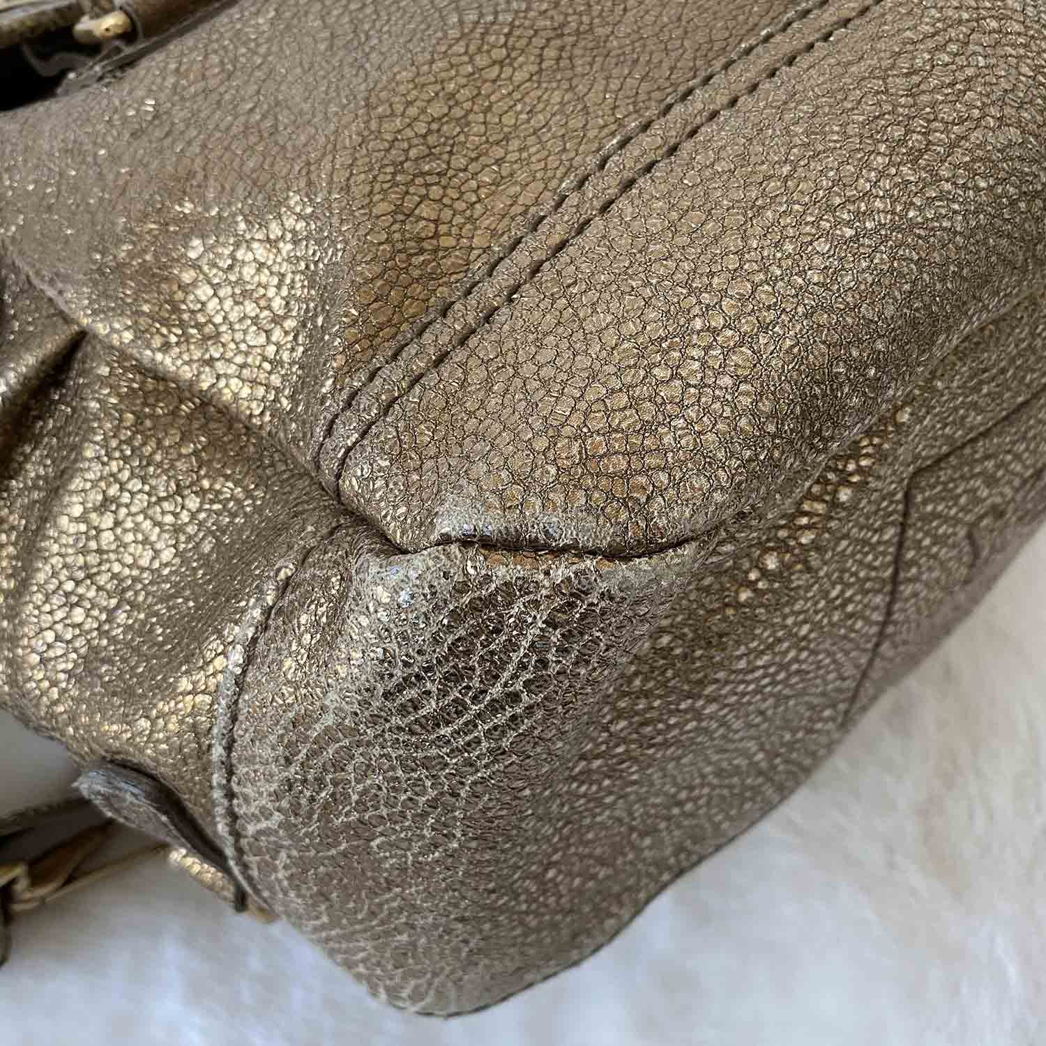 YSL Vintage Metallic Shoulder Bag